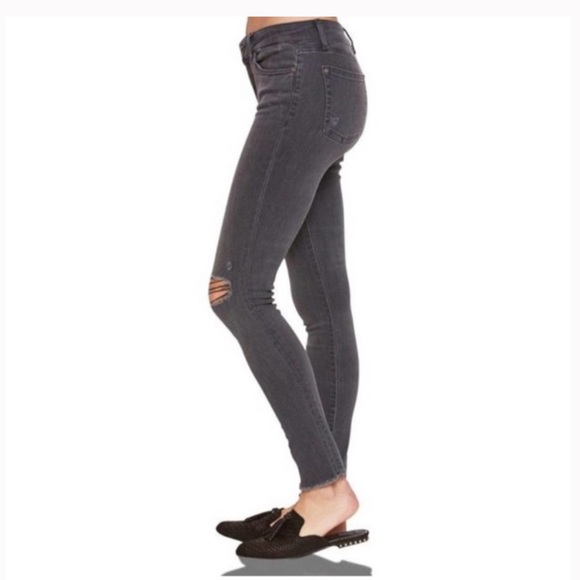 DL1961 x JA Instasculpt Skinny Jeans Size 28 - Distressed with Raw Hem in Gray - Picture 3 of 14